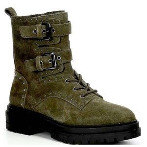 Chelsea & Violet Rhea Suede Combat Boot